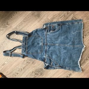 Jean skirt overalls!